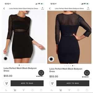 Lulus Perfect Mesh Black Bodycon Dress